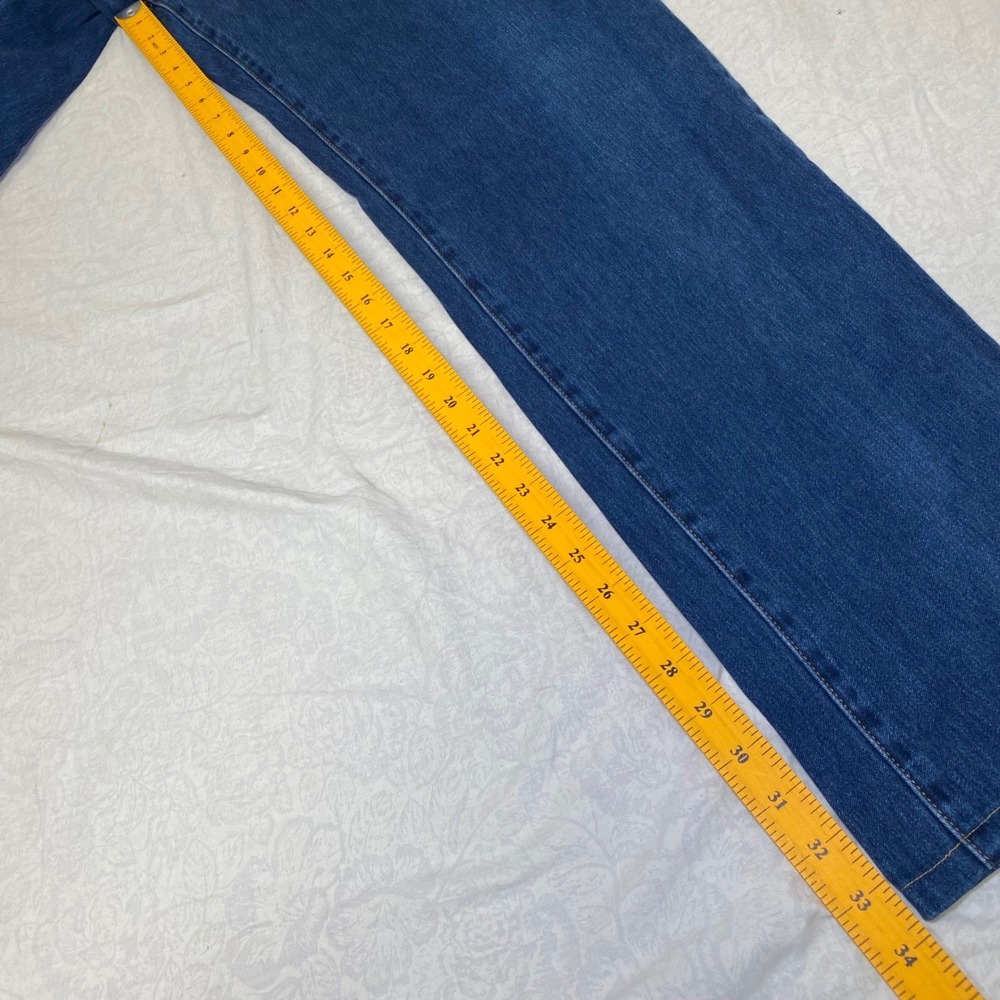 Faconnable Men's Straight Leg Blue Jeans 38L Cotton Made in Macau Design France - Picture 3 of 10